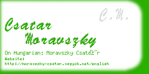 csatar moravszky business card